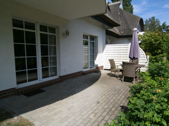 Terrassenansicht mit Gartenanteil,Südwesten