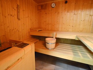 Eigene Sauna im Haupthaus