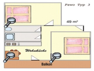 Vakantieappartement Sautens Grondplan 21