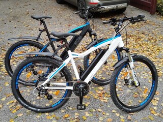 Zwei E-Bikes zum leichten radeln bei uns in den Bergen