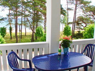 Blick vom Balkon mit Meerblick, Typ 2, 3 und 3.1