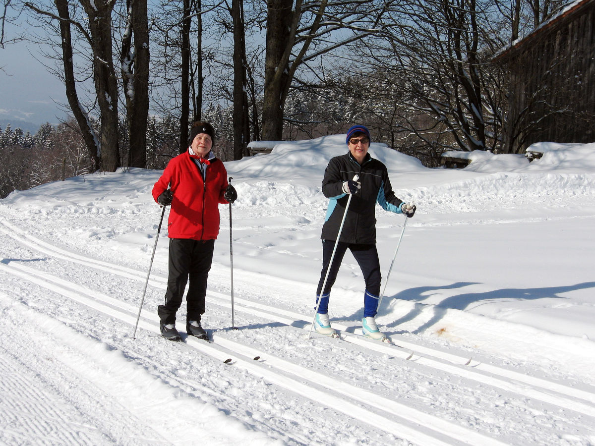 Ski fahren im Winter