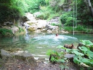 Bade-Gumpen im Fluss