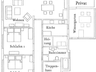 Der Grundriss der Ferienwohnung