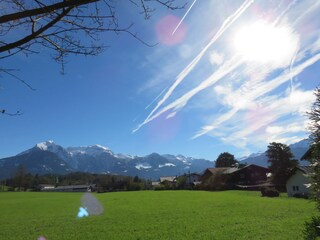 Bischofswiesen mit Blick auf Göll,Kehlstein u. Jenner