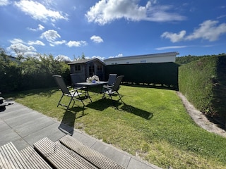 Garden with seating area