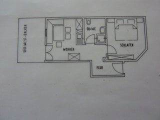 Grundriss Ferienwohnung Stuibenblick - 38 m²