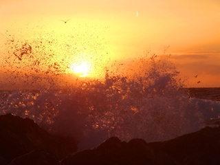 Sonnenuntergang, vom Haus aus gesehen