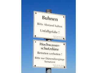 Dünenschutzschilder