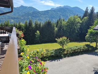 balcony to the southwest with view to the carnic alps