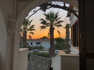 Seitlicher Blick vom Balkon