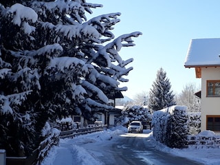 Anfahrt zum Haus - so sieht es im Winter aus