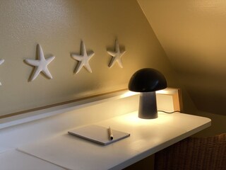 der Schreibplatz im zweiten Schlafraum