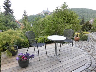 Terrasse mit Schloßblick
