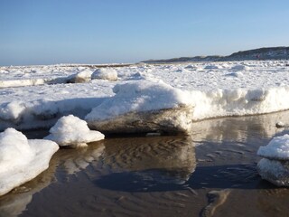 Eisgang am Strand