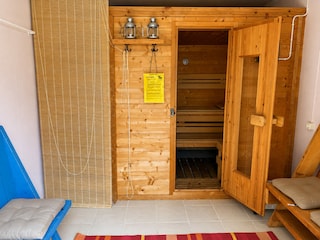Außensauna im Gästehaus - Entspannung pur.