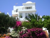 The penthouse holiday home is at the top left of the house