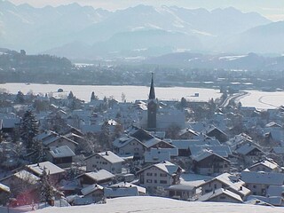 Blick auf Burgberg vom Weinberg