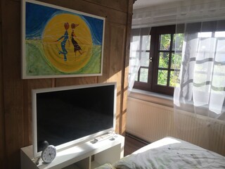 Schlafbereich mit TV