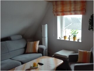 Wohnzimmer mit Schlafsofa 140x200