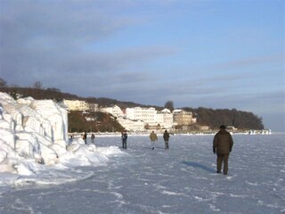 Sassnitz bei Frost: nur 5 Minuten von der Ferienwohnung entfernt