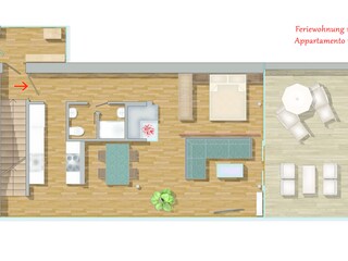 Vakantieappartement Schenna Grondplan 25