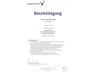 Bescheinigung barrierefreiheit