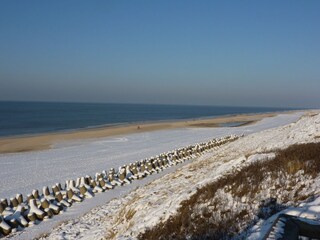 Weststrand im Schnee