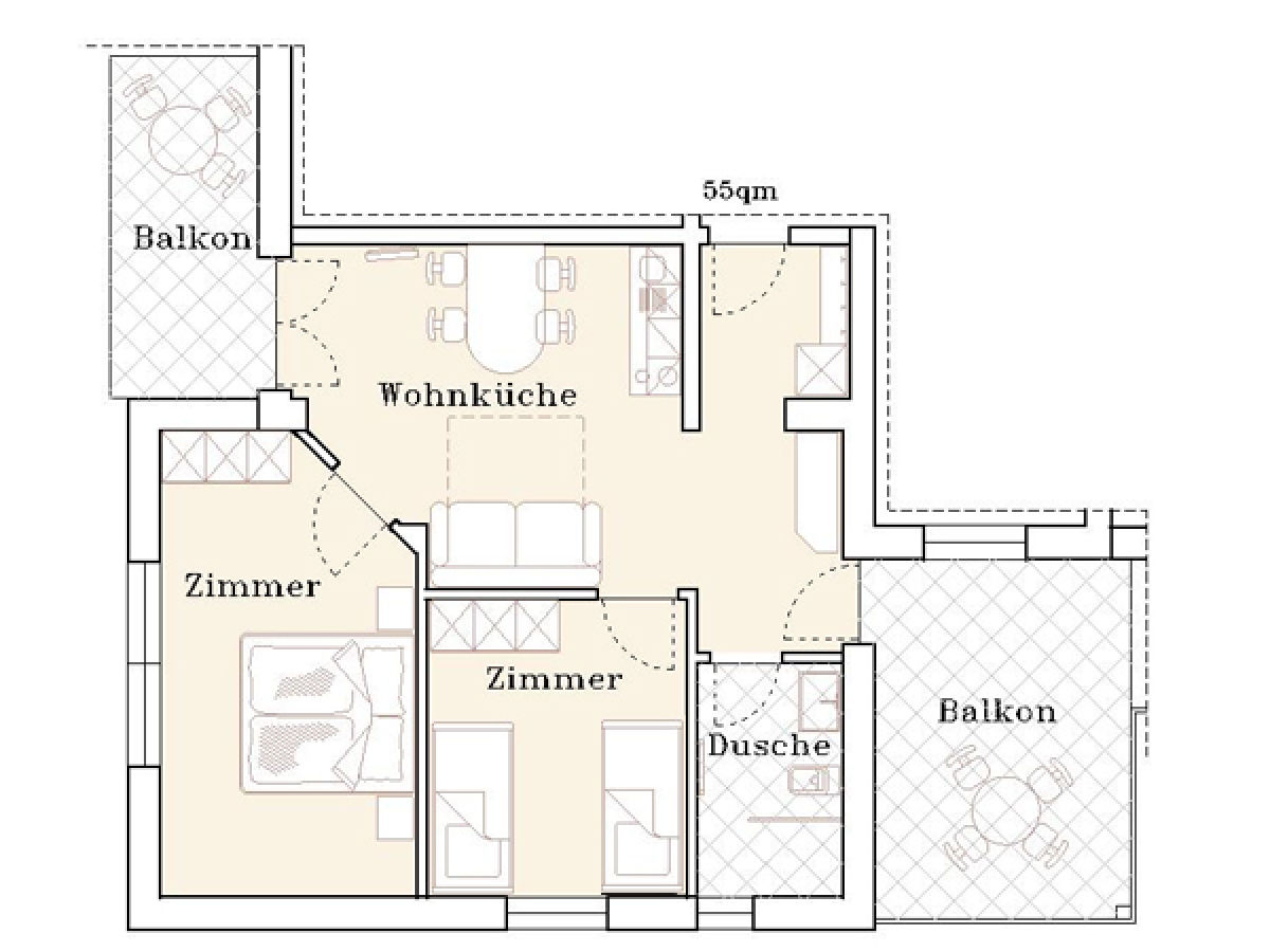 St.Prokulus-Wohnung für 4-6 Personen