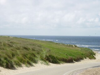 Blick von den Dünen zum Meer
