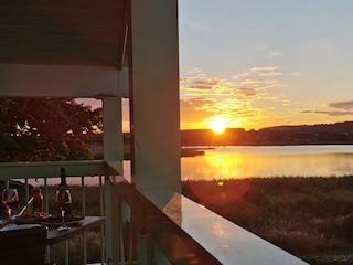 Balkon-Sonnenuntergang