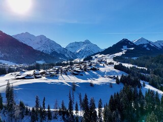 View from the Schwende into the Kleinwalsertal