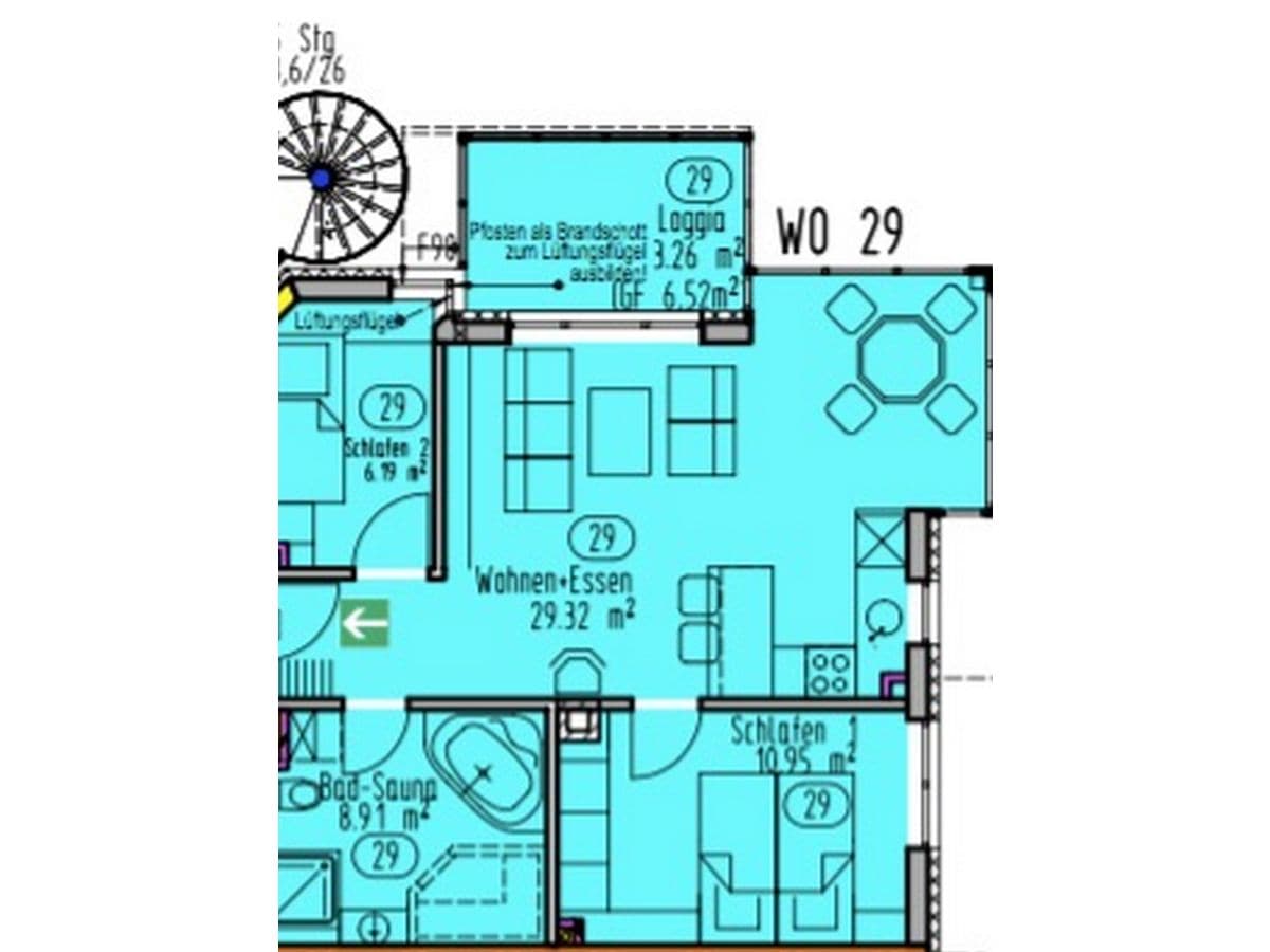 Grundriss Wohnung Sonnendeck 29