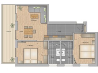 Appartamento per vacanze Bichlbach Pianta del piano 42