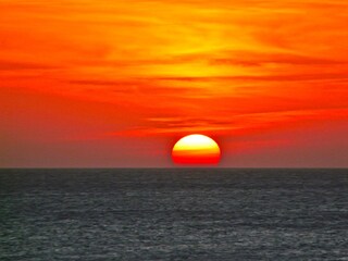 Sonnenuntergang am Haus