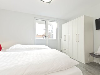 Das Schlafzimmer mit Doppelbett