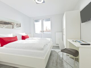 Das Schlafzimmer mit Doppelbett