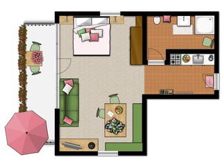 Appartement Riezlern Grondplan 33