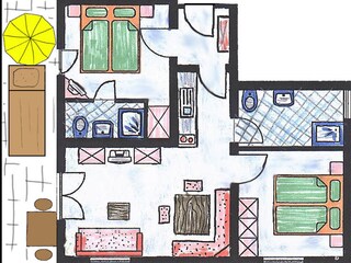 Vakantieappartement Hirschegg im Kleinwalsertal Grondplan 3