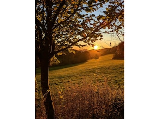 Der Sonnenuntergang im Tal .