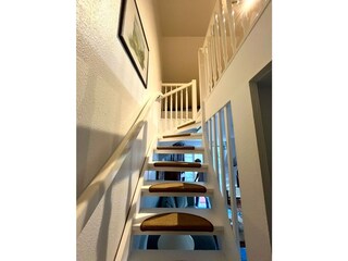 Offene Treppe ins Schlafzimmer