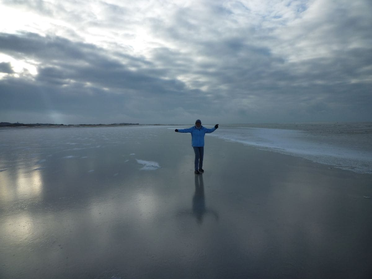 Eisbahn am Strand