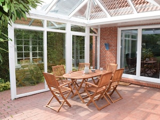 Die überdachte Terrasse
