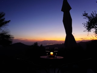 Abendstimmung mit Blick auf Malaga