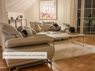 Bequeme Ledercouch mit Funktionen