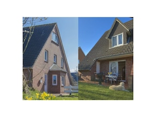 Haus Strandläufer mit Vor- und Rückseite des Hauses