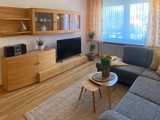 Ihr "Nordseegarnele" Wohnzimmer mit Blick in den Garten