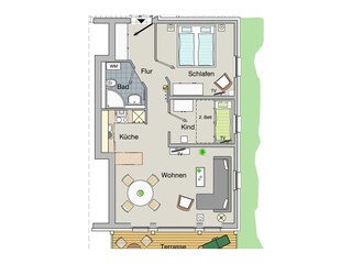 Ferienwohnung Nienhagen Grundriss 14