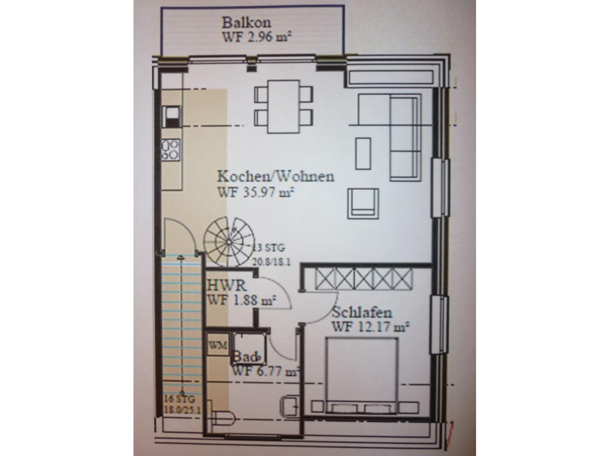 Grundriss der Ferienwohnung