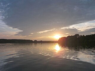 Sonnenuntergang über den Schwielochsee
